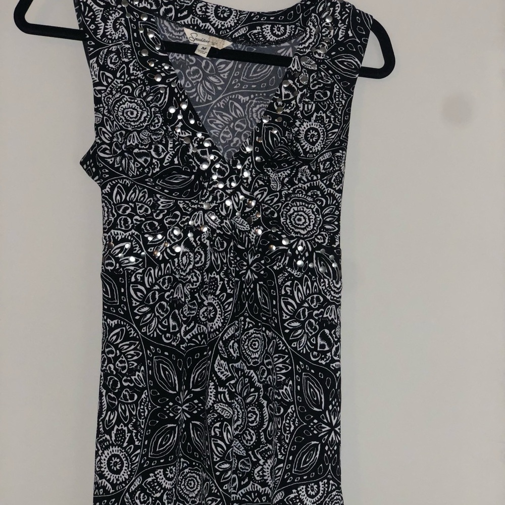 Speechless Black and White Floral Blouse